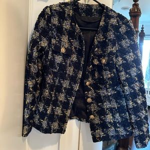 Tweed houndstooth blazer